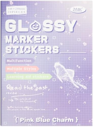 Charm Label Sticker Scrapbooking Supplies for Junk Journal, 20 Sheets Stickers - Ephemera Stickers Book(TZ-012-001)
