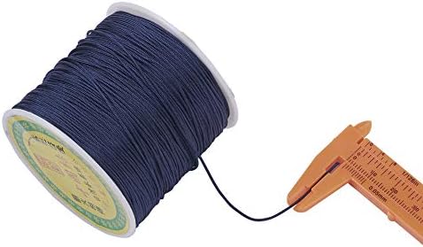 Elecrelive 100Yards Prussian Blue Nylon Crafting Cord 0.8mm Beading String