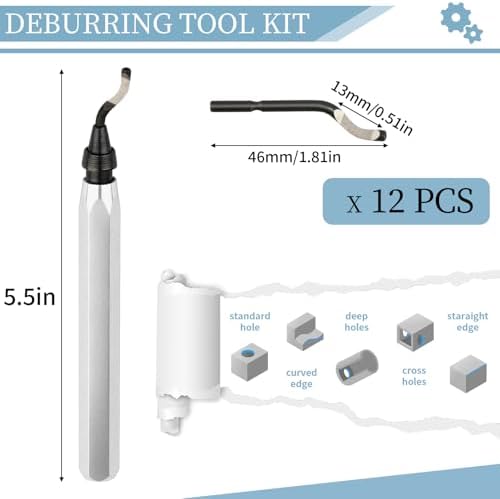 Deburring Tool with 12 HSS Blades for Metal Resin PVC 3D Print