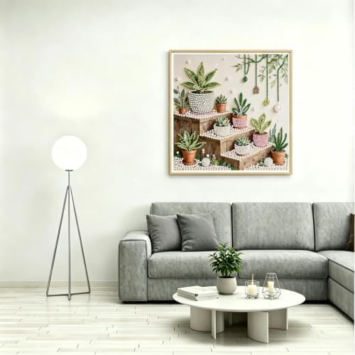 Potted Plant Pearl Painting Kits for Adults,Diamond Painting 11.8 x 11.8In