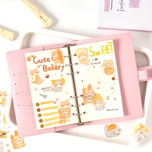 128Pcs Cute Pets for Scrapbooking,Self-Adhesive Transparent Cute Pets Scrapbook Supplies Journaling Supplies for Adult Card Making Letters DIY Water Bottle Cards Decoration