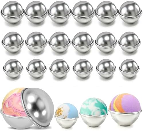 36 Pcs Bath Bomb Mold,18 Set 3 Size Bath Bombs Mold Kit,Aluminum