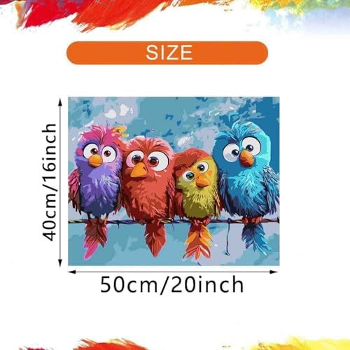 DYAIANGMU Bird Paint by Numbers Kit for Adults Beginners 19.6X15.7 inch