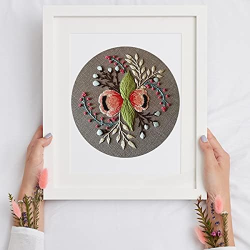 Louise Maelys Botanical Embroidery Kit for Beginners Stamped DIY Craft