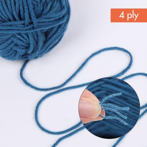 NICEEC 300g Soft Assorted Colors Yarn 100% Acrylic 870yds -DarkSeries