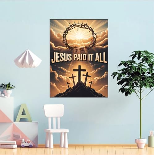 ijbnhd Cross Diamond Art Kits for Adults 12x16 inch
