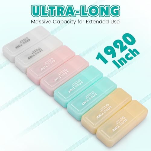 8 Pack Double Sided Glue Tape Roller for Scrapbook Supplies-0.24IN x 20FT