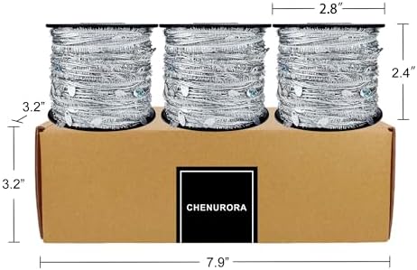 Artisanal Yarn Collection Multifiber Multicolored Fancy Yarn with Laser Sequins for Knitting Crocheting Crafts DIY, Set of 3 Rolls (Laser Silver)