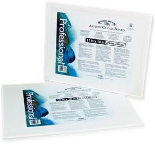 Winsor & Newton Artist's Canvas Board, 24" x 36" | For Use with Oil, Acrylic & Alkyd Color, Medium Grain Cotton Surface, Ideal for All Techniques, Stretched By Hand