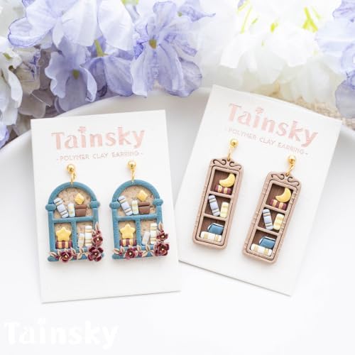 Tainsky Library Polymer Clay Cutters, 20 Shapes for Back to School Earrings