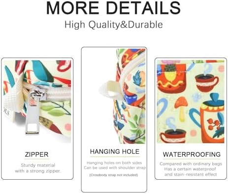 Multiple Pockets Portfolio Organizer with Zippered,Storage Pencil Pouch Bag