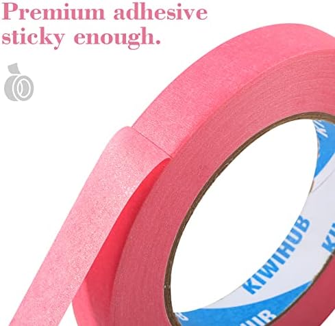 Pink Painters Tape,1 inch x 60 Yards x 5 Rolls (300 Yards Total)