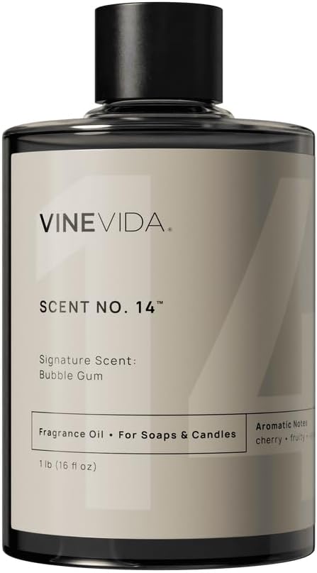 VINEVIDA [16oz] Bubble Gum Fragrance Oil for Candle Making Scents for Soap Making, Perfume Oils, Soy Candles, Bath Bombs, Slime, Car Freshies, Reed Diffusers, Room Spray, Laundry ARTS-FOBP-BUB-GUM-16