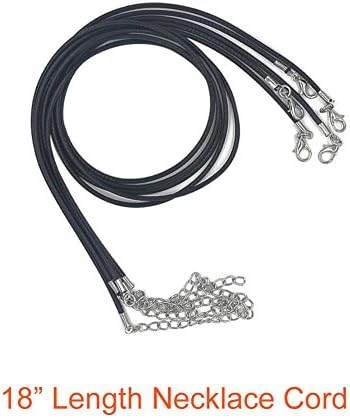 Paxcoo 50Pcs 18" Black Waxed Necklace Cord for Jewelry Making (Pack of 2)