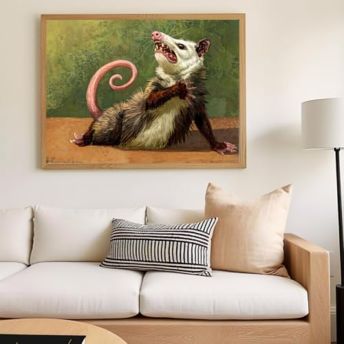 xcemhil Opossum Paint by Numbers Kit for Adults Beginner, Paint by Numbers for Adult, Acrylic Paint by Number Kits Suitable for Home Wall Art Decor Gifts 16x20 Inch