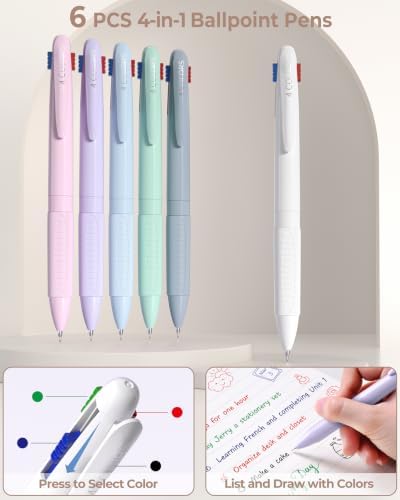 Four Candies 56 PCS Aesthetic School Supplies with Pencil Case (Cream)