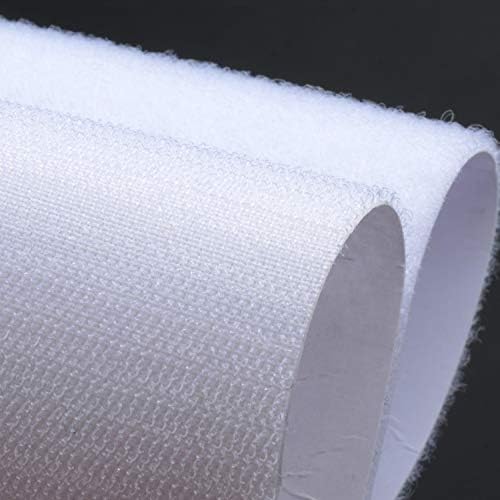 Melsan 1x4 inch Self Adhesive Hook and Loop Strips - 15 Sets - White Sticky Back Tape Fastener, Heavy Duty Mounting Strips for Home or Office Use - Instead of Holes and Screws