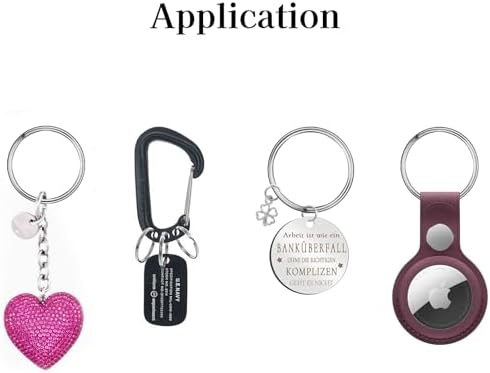 Metal Key Ring, Large Split Key Ring Sturdy KeyChain Crafts and Accessories for DIY and Key Organization