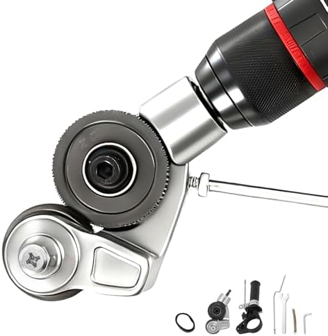 Metal Nibbler Drill Attachment, Heavy-Duty Sheet Metal Cutter for Electric Drill, Double-Cut Nibbler Tool for Fast Clean Cutting of Iron, Steel, Aluminum, Copper and Plastic Panels