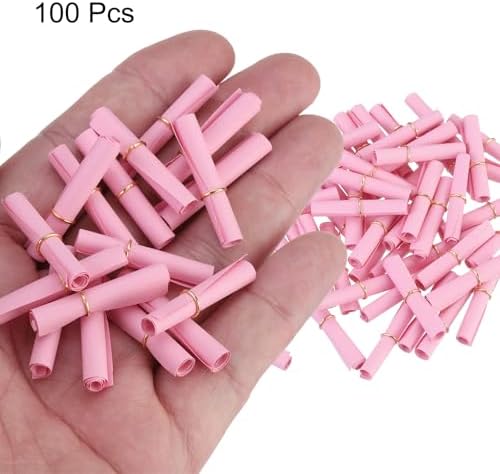 MECCANIXITY Mini Vintage Message Paper Scrolls, 100Pcs Valentine Message Paper, Lucky Wish Paper Roll for Party Birthday, Rose