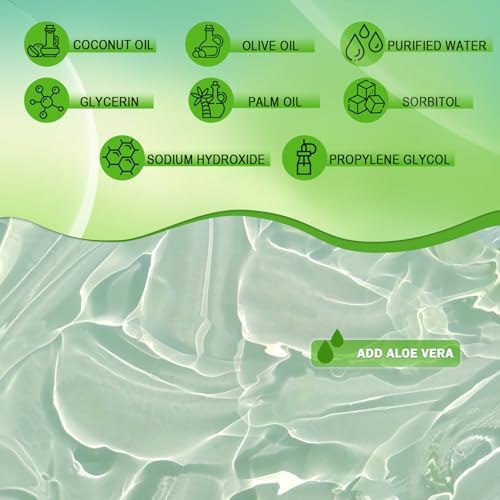 EDSRDRUS 15 Ounces Glycerin Soap Base - Scented Melt and Pour Soap Base for DIY Crafting, Easy to Cut, Vegan and Natural, Moisturizing and Gentle on Skin, Perfect for Soap Making Supplies (Aloe Vera)