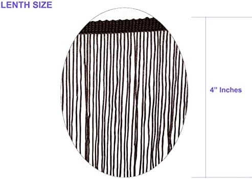 10 Yards of 4" Long Chainette Fringe Thread Yarn Tassel Trim Braid Fringe for Crafts Sewing and Decor-Dark Coffee Brown