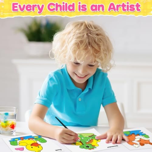 ZIZZ Paint with Water Coloring Books for Kids Ages 3-5 4-8 Painting Set