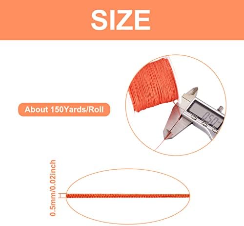 150 Yards 0.5mm Braided Nylon Crafting Thread Chinese Knotting Beading String Macrame Cord Rope for Necklace Bracelet Jewelry Craft Making, Tomato