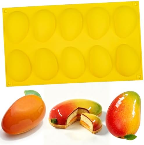 Mango Molds Silicone, Silicone Pastry Fruit Mold 10 Cavity