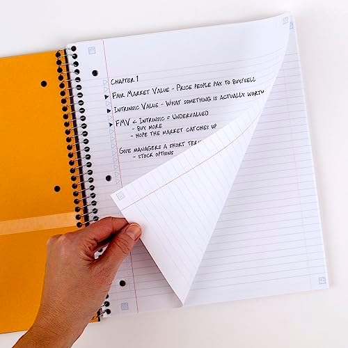 Five Star Spiral Notebook + Study App, 5 Subject, College Ruled Paper, 8-1/2" x 11", 200 Sheets, Fights Ink Bleed, Water Resistant Cover, Amethyst Purple (38748), 1 Count (Pack of 6)