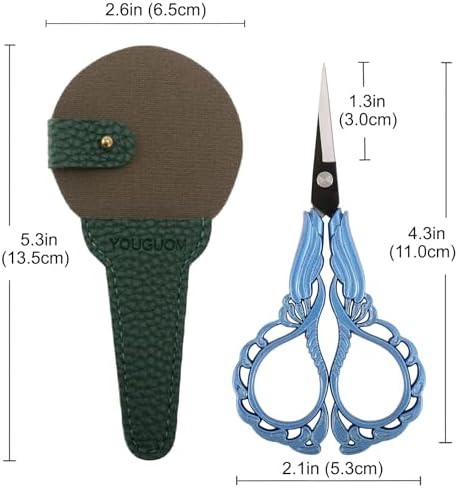 YOUGUOM Sharp Crochet Scissors, Small Sewing Embroidery Shears