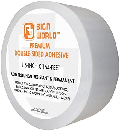 Best 1 1/2" Ultra-Thin Permanent Double-Sided Tape for Arts, Crafts, Photography, Scrapbooking, Documents, All Purpose (1 1/2-Inch by 164-Feet/55 Yards)