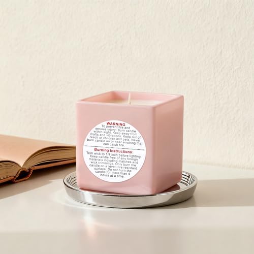500pcs Candle Warning Labels, 2.5cm/0.98in Candle Jar Container Wax Melt Stickers Safety Stickers Accessories for DIY Making Candles