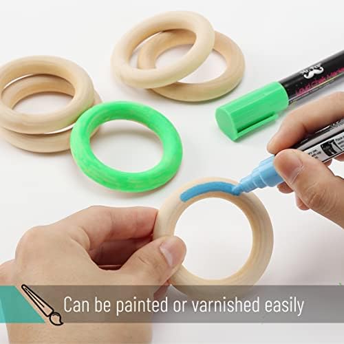 Mr. Pen- Wooden Rings, 2.7", 10 Pack, Wooden Rings for Crafts, Wood Rings