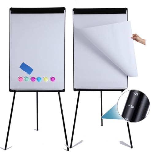 Whiteboard Easel 36" x 24", 2 Pack Magnetic Dry Erase Easel on Tripod Stand