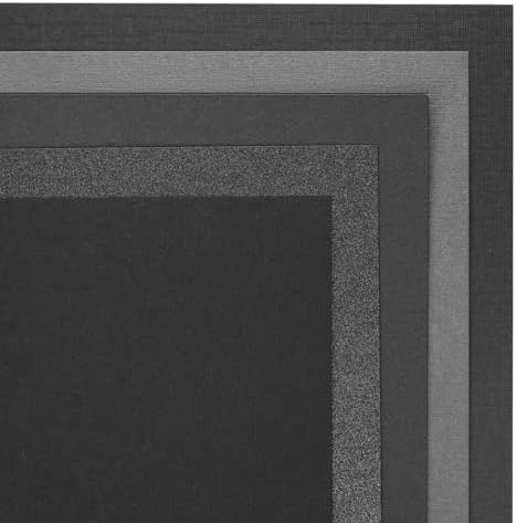 Accent Design Paper Accents Variety Pack, Back in Black Cardstock, 12x12 Inch, 10 Sheets, 5 Different Black Cardstocks, Scrapbooking Cards and Crafts