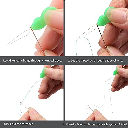 Eketirry Plastic Needle threaders, 50Pcs Needle Threader Hand Machine Sewing Tool for Sewing Crafting, Knitting Craft, Quilting, DIY Art, Color Random (50)