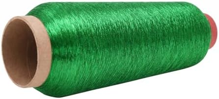 Mandala Crafts Metallic Green Embroidery Floss for Sewing, 3281 Yard Spool