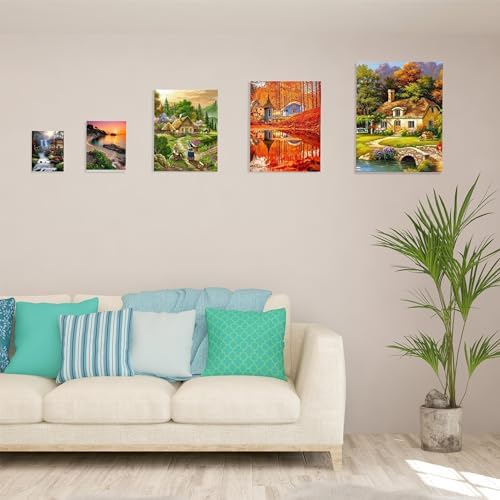 Mr. Pen- Canvas Panels, 5 Pack, 4x4, 5x7, 8x10, 9x12, 11x14 Inches | Triple Primed for Oil & Acrylic Paints, Canvas Boards for Painting, Painting, Blank Canvas for Painting, 3mm Thickness
