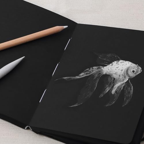 Pro Art Premier Sketch Book Travel 6"x 4" Black 74lb Black 80 Sheets, Sketch Book, Sketchbook, Drawing Pad, Pad, Drawing Paper, Art Book, Paper, Sketchbook for