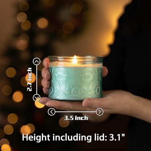 10 oz Multi-color Mandala Glass Candle Jars with Bamboo Lids, 9 Pack