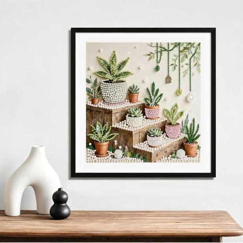 Potted Plant Pearl Painting Kits for Adults,Diamond Painting 11.8 x 11.8In