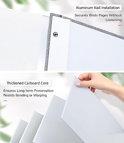 Artfeel Photo Album Self Adhesive Scrapbook Album for 3x5 4x6 5x7 8x10 Pictures,120 Pages Linen Cover with Display Window DIY Photo Book,Ideal Gifts for Family Travel Wedding Baby