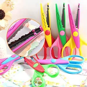 UCEC 8 Pack Craft Scissors Decorative Edge, Zig Zag Scissors for Crafting