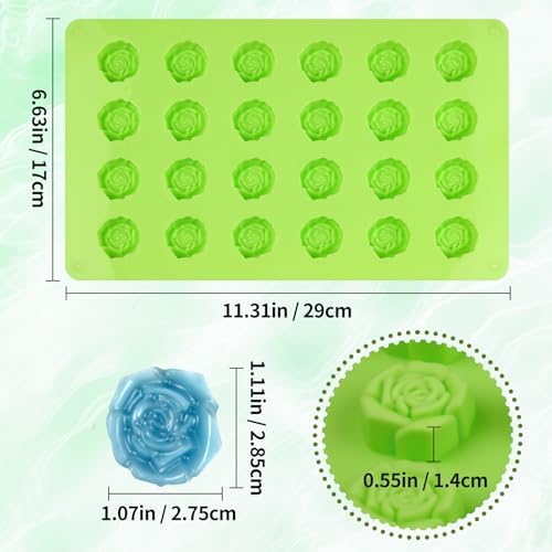 Rose Mold Silicone, 24 Cavity Small Rose Chocolate Mold