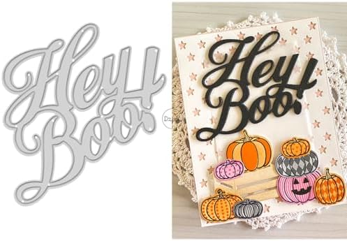 Halloween English Words Hey Boo Metal Cutting Dies for Card Making