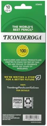 Ticonderoga Wood-Cased Pencils Pre-Sharpened, Arctic Blues, 10 Count