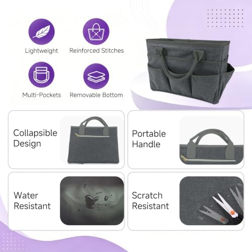 Art Supply Storage Bag,Craft Organizer Tote Bag for Craft Supplies