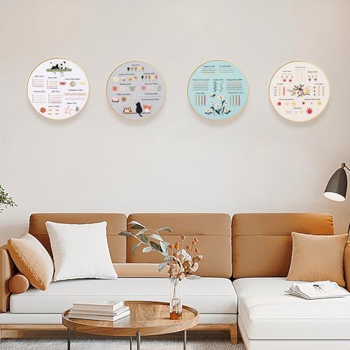 JOINRUN Beginner Embroidery Kit for Adults, 4 Pack with Video Tutorial