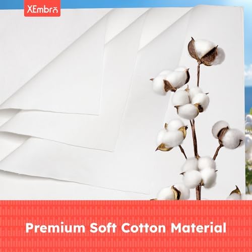 12 PCS White Embroidery Fabric, Pre-Cut Embroidery Cloth Fabric Squares for DIY Sewing, Needwork and Home Decoration (11.8 x 11.8 Inch)